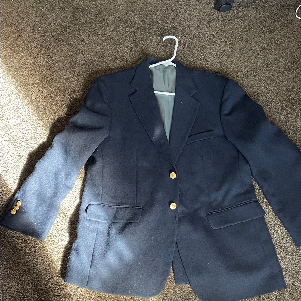 Stafford Navy Blazer with Gold Buttons